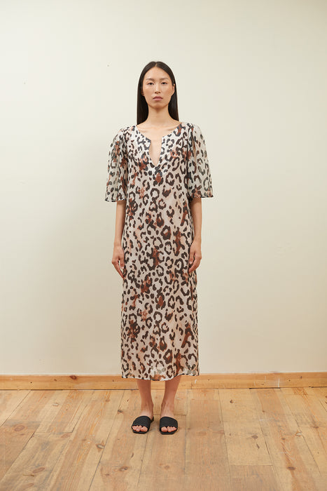 Leopard Kaftan Dress