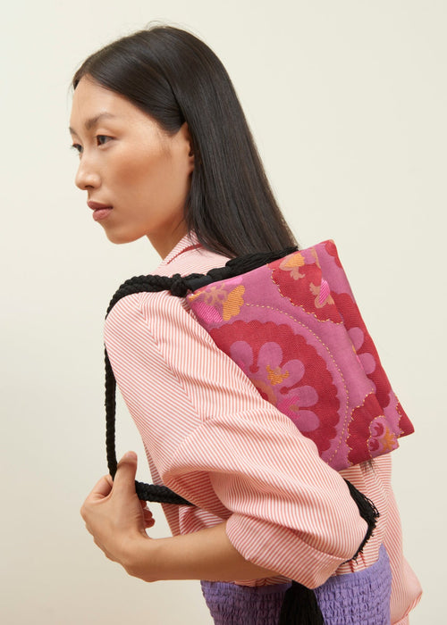 Fuchsia Rose - Padded Clutch X Satchel