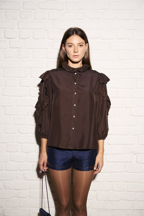 Fitted Shantung Short
