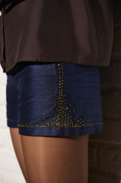 Fitted Shantung Short