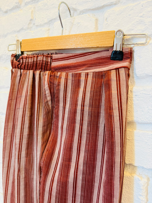 Easy Pant - Bordeaux Striped
